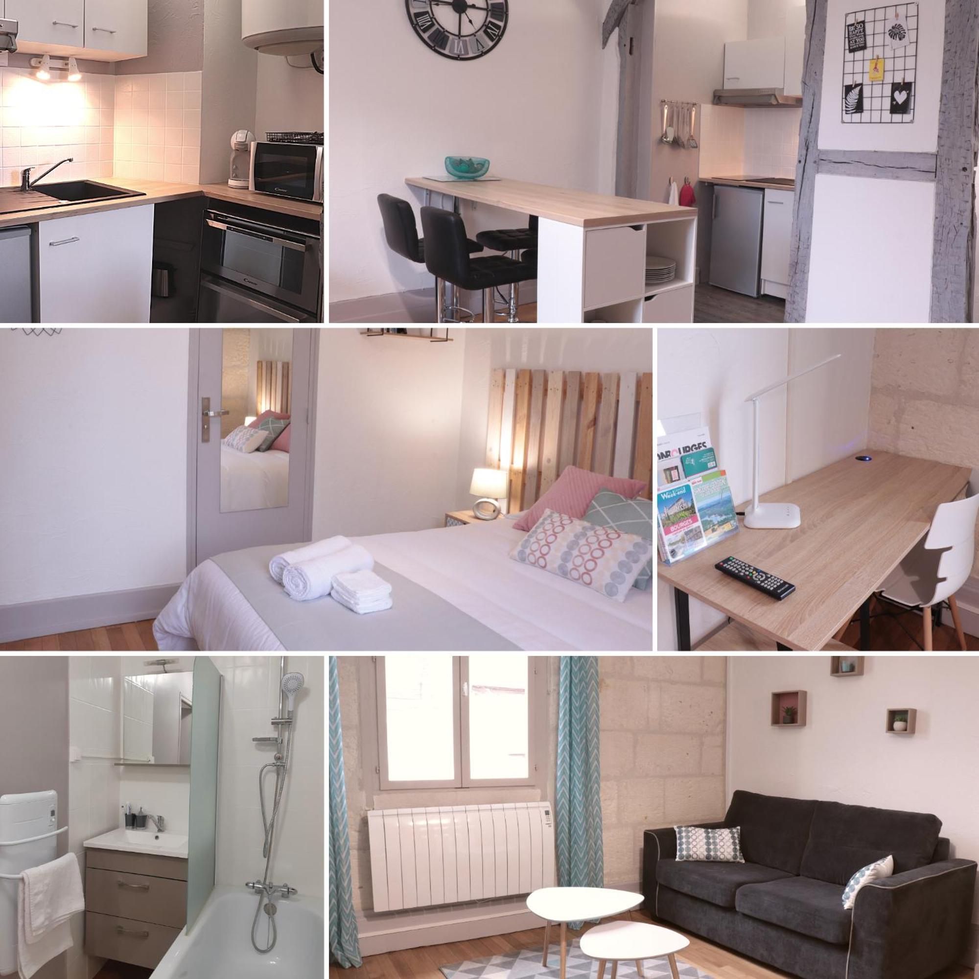 Joli T2 proche gare, hyper-centre et marais, 1 à 2 personnes, WIFI Bourges Exterior foto
